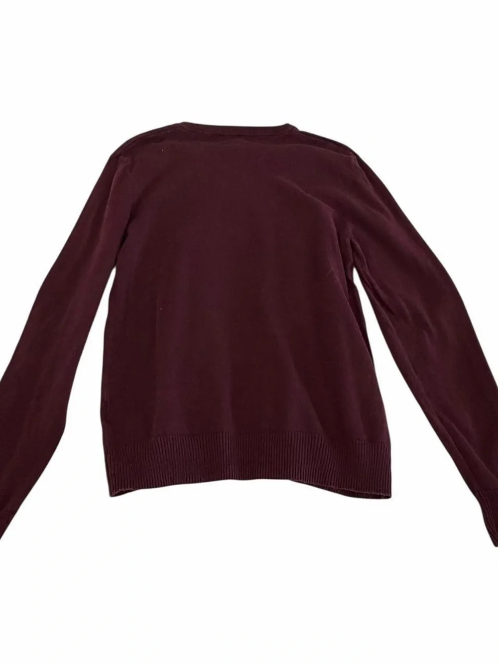 Old Navy Burgundy V-Neck Cotton Sweater Men’s Small